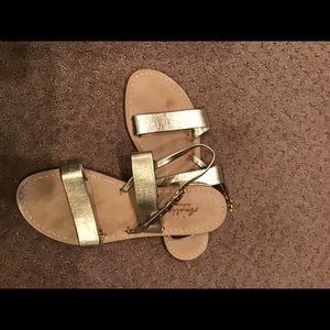 AMALIA GOLD SANDALS SIZE 39